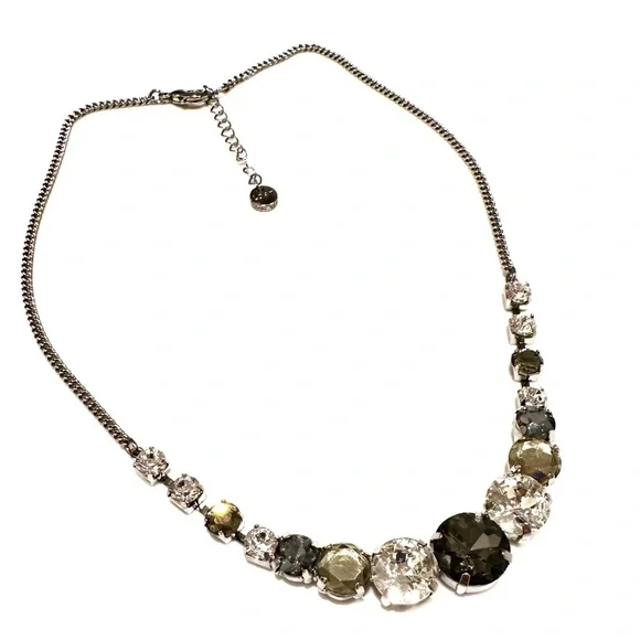 LOFT Simple Sparkle Rhinestone Crystal Bib Necklace | NWOT - Picture 5 of 5